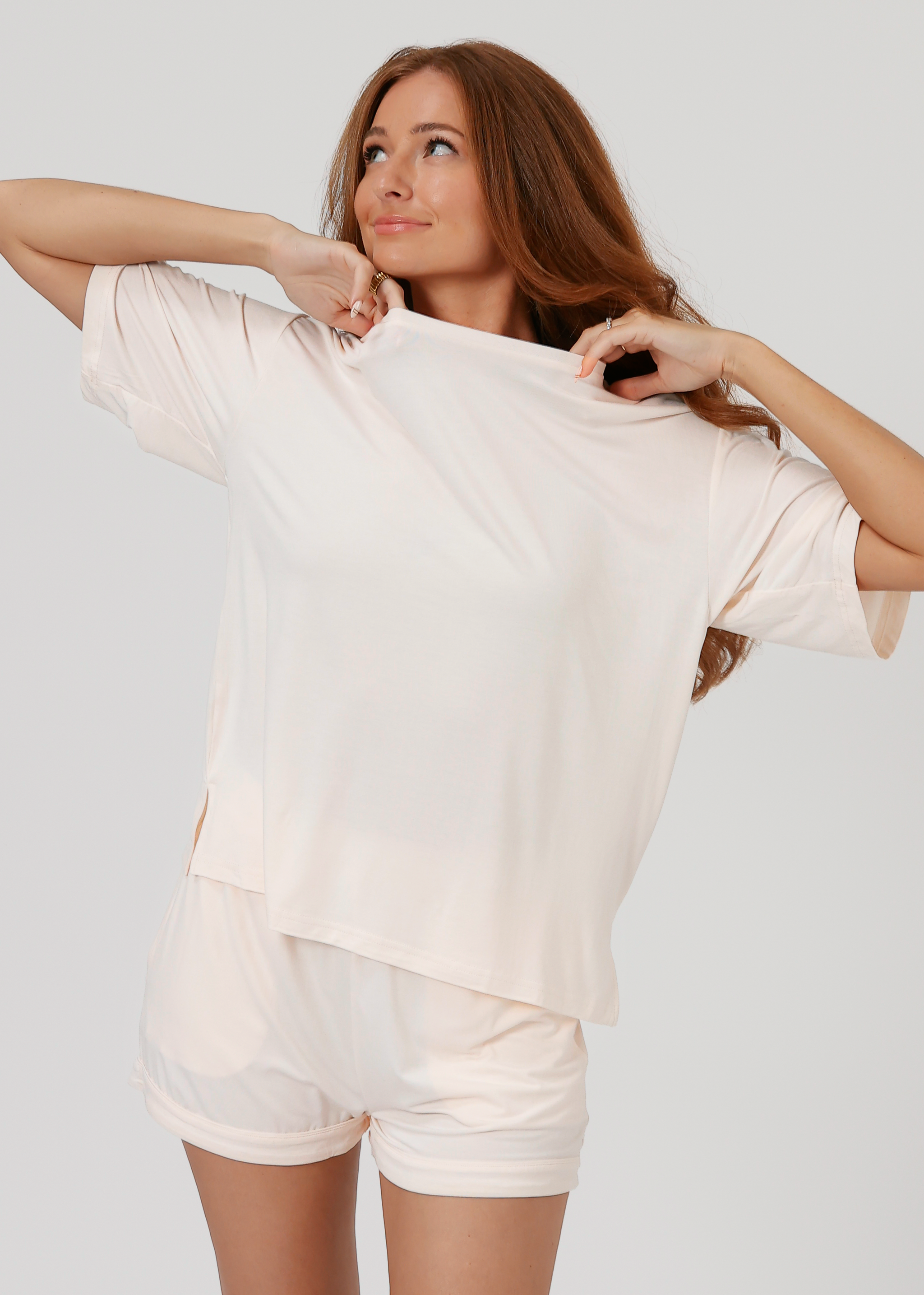 Boyfriend Tee - Barely Pink